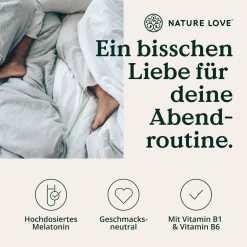 NATURE LOVE® Melatoninspray – geschmacksneutral – ohne Alkohol – 0,5mg Melatonin – Vit B1 & 6 – 30ml><noscript><img width=