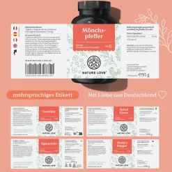 ® Mönchspfeffer Kapseln - 240 Stk - 4:1 Extrakt Original Vitex Agnus Castus 10mg/Kapsel><noscript><img width=