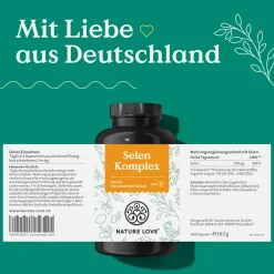 ® Selen Komplex - 200µg/Kapsel - 365 Stück - Natriumselenit, L-Selenmethionin, Selenhefe>NATURE LOVE Discount