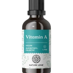 ® Vitamin A Tropfen – 50 ml (1.700 Tropfen) - Retinol aus Retinylpalmitat in MCT-Öl|NATURE LOVE Discount