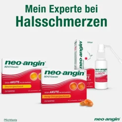 Benzydamin gegen akute Halsschmerzen - Honig-Orangengeschmack - zuckerfrei|neo-angin Discount