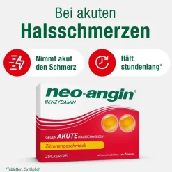 Benzydamin gegen akute Halsschmerzen - Zitronengeschmack - zuckerfrei|neo-angin Outlet