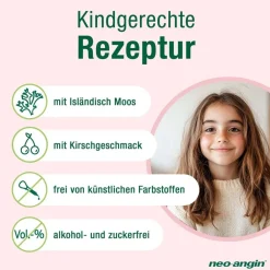 junior Halsschmerzsaft mit leckerem Kirschgeschmack für Kinder ab 1 Jahr - zuckerfrei|neo-angin Discount