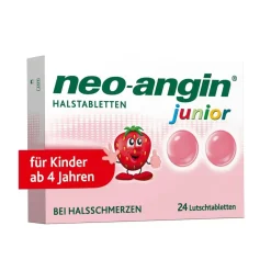 junior Halstabletten mit leckerem Erdbeergeschmack für Kinder ab 4 Jahren|neo-angin
