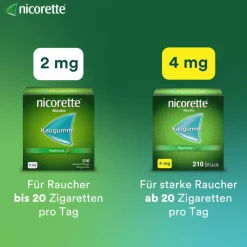 2 mg Nikotinkaugummi freshmint zum Rauchen aufhören|Nicorette