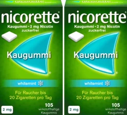 nicorette 2 mg Nikotinkaugummi whitemint zum Rauchen aufhören| Best