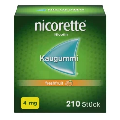 4 mg Nikotinkaugummi freshfruit zum Rauchen aufhören>Nicorette New