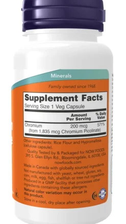 Chrompicolinat 200 mcg>now foods