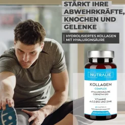 Nutralie  Kollagen + Hyaluronsäure + Coenzym Q10 + Vitamine A, C, D und B12 + Zink|