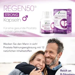 Nutrilago® REGEN50 STRONG -PROSTATA, MÄNNERGESUNDHEIT, LIBIDO, Komplex-Reich an Beta-Sitosterol uvm.| Clearance