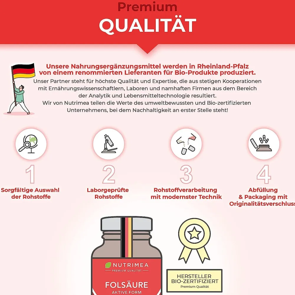 Nutrimea FOLSÄURE Vitamin B9 5-MTHF| Sale