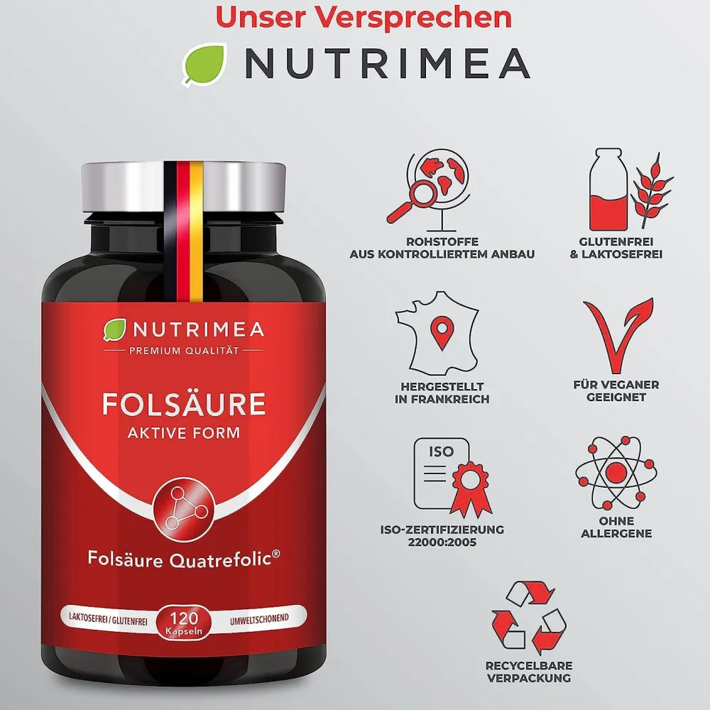 Nutrimea FOLSÄURE Vitamin B9 5-MTHF| Sale
