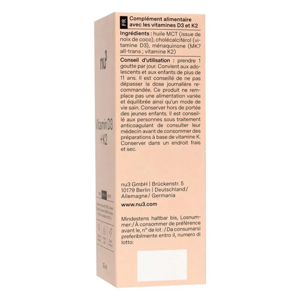 Vitamin D3 + K2|Nu3 New