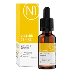 N1 Vitamin D3 K2 Öl – 1.000 I.E pro Tropfen - das Sonnenvitamin für deinen Alltag>