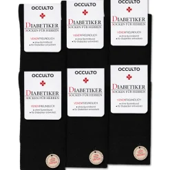 Occulto Socken Herren ohne Naht ohne Gummibund Baumwolle 6er Pack (Modell: Oliver) Blk 43-46> Best