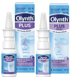 Plus 0,05 % / 5 % für Kinder + ® PLUS 0,1 % / 5 % Nasenspray|Olynth Clearance