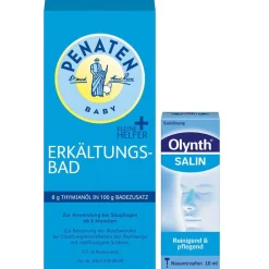 Olynth® Salin Nasentropfen + PENATEN® Kleine Helfer Erkältungsbad| Online