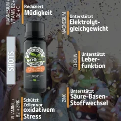 one:47® After Party Shots mit Elektrolyten und Vitaminen|
