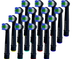 OneBuy24 - Aufsteckbürsten schwarz kompatibel mit vielen Oral-B elektrischen Zahnbürsten>