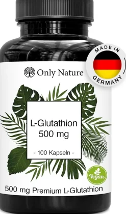 Only Nature® L Glutathion Hochdosiert 500 mg - Immunsystem & Entgifung - reduziertes L-Glutathion| Best
