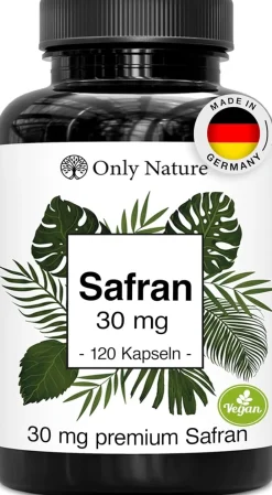 Only Nature® Safran Kapseln 30 mg - (Affron®)  – Safran Extrakt 10:1 – Innere Balance & Stimmung> Best