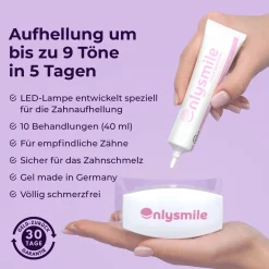 Onlysmile® All-in-One Bundle – Zahnbleaching Set, Gel, Zahnpulver & 2x Zahnpasta><noscript><img width=