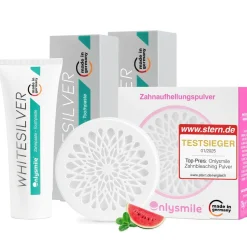 Onlysmile® Coffee Lover Bundle – Zahnpulver & 2x WhiteSilver Zahnpasta gegen Verfärbungen| Discount