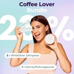 Onlysmile® Coffee Lover Bundle – Zahnpulver & 2x WhiteSilver Zahnpasta gegen Verfärbungen| Discount