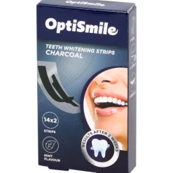 OptiSmile Aktivkohle Zahnaufhellungsstreifen - sichtbar weißere Zähne|