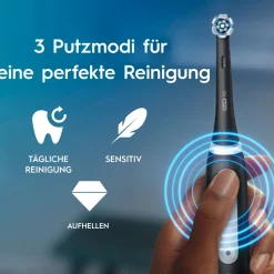 Oral-B iO Series 3n mattschwarz/ice blue - inkl. 2. Handstück Elektrische Zahnbürste| New