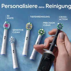 Oral-B Vitality Pro Elektrische Zahnbürste, 3 Putzmodi für Zahnpflege, Designed by , blau #Vi|BRAUN Sale