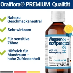 Oralflora Mundspülung H2O2 Wasserstoffperoxid 0,1%> New