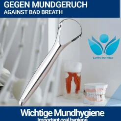 Oralflora  Zungenschaber aus Edelstahl  Zungenreiniger><noscript><img width=