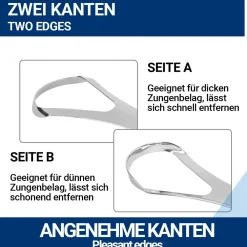 Oralflora  Zungenschaber aus Edelstahl  Zungenreiniger><noscript><img width=