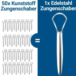 Oralflora  Zungenschaber aus Edelstahl  Zungenreiniger><noscript><img width=