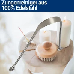 Oralflora Zungenschaber Ayurvedisch 100% Edelstahl|