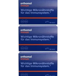 Orthomol Immun - Mikronährstoffe zur Unterstützung des Immunsystems - mit Vitamin C, Vitamin D und Zink - Direktgranulat Orangen-Geschmack| New