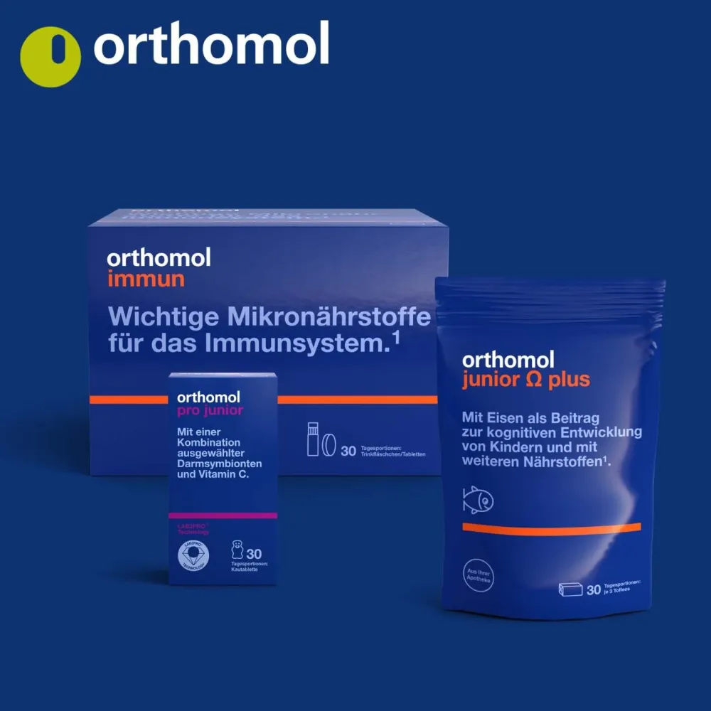 junior C plus - mit Vitamin C als Beitrag zu einer normalen Funktion des Immunsystems - Waldfrucht-Geschmack - Kautabletten>Orthomol