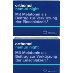 Orthomol Nemuri night - zur Verkürzung der Einschlafzeit – mit Melatonin – Heißgetränk-Granulat| Discount