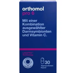 Pro 6 - mit einer Kombination ausgewählter Darmsymbionten und Vitamin C - Kapseln|Orthomol Outlet