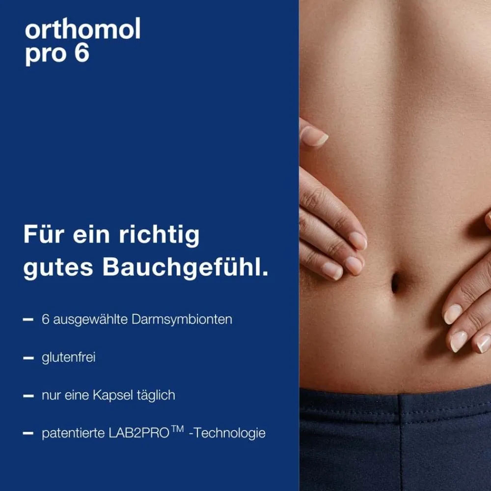 Pro 6 - mit einer Kombination ausgewählter Darmsymbionten und Vitamin C - Kapseln|Orthomol Outlet
