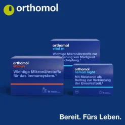 Orthomol Vital f für Frauen - bei Müdigkeit - mit B-Vitaminen, Omega-3, Magnesium - Granulat/Tabletten/Kapseln -Orangen-Geschmack| Hot