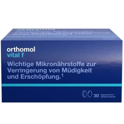 Vital f - Mikronährstoffe für Frauen - bei Müdigkeit und Erschöpfung - mit B-Vitaminen, Omega-3, Magnesium - Tabletten/Kapseln>Orthomol Online