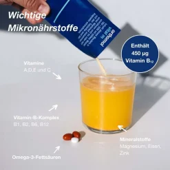 Orthomol Vital m für Männer - bei Müdigkeit - mit B-Vitaminen und Omega-3 - Granulat/Tabletten/Kapseln - Orangen-Geschmack><noscript><img width=