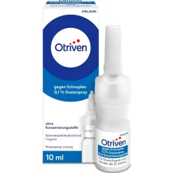 gegen Schnupfen 0,1 % Dosierspray ohne Konservierungsstoffe|Otriven New