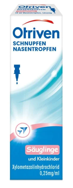 gegen Schnupfen 0,025 % Nasentropfen, 10 ml, für Babys und Kleinkinder|Otriven Discount