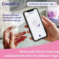 OvulaRing Zyklustracker - Unterstützung der natürlichen Verhütung (6 Monate inkl. App)><noscript><img width=