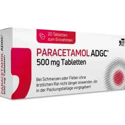 Paracetamol ADGC® 500mg bei leichten bis mäßig starken Schmerzen sowie Fieber| Discount