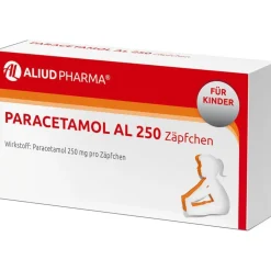 Paracetamol AL 250 Zäpfchen bei akuten Schmerzen und Fieber|Aliud Online