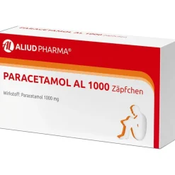 Paracetamol AL 1000 Zäpfchen bei akuten Schmerzen und Fieber>Aliud Clearance